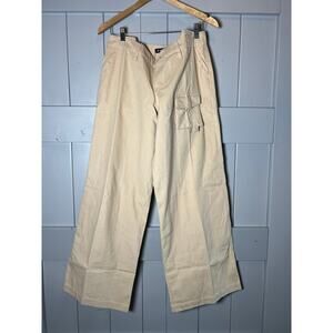 MOTEL Women's Wide Leg Cargo Pants, Size M, Khaki, NWT
